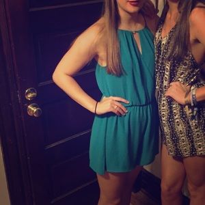 Teal Keyhole Romper